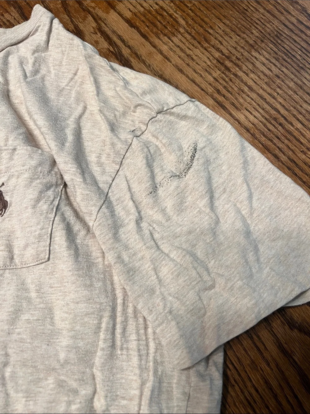Polo by Ralph Lauren Short-Sleeve Pocket Tee — Light Beige Heather